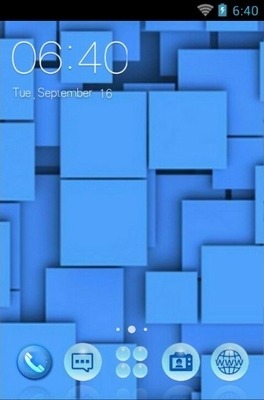 Blue Squares CLauncher Android Theme Image 1