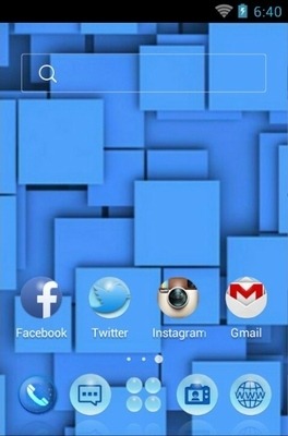 Blue Squares CLauncher Android Theme Image 2