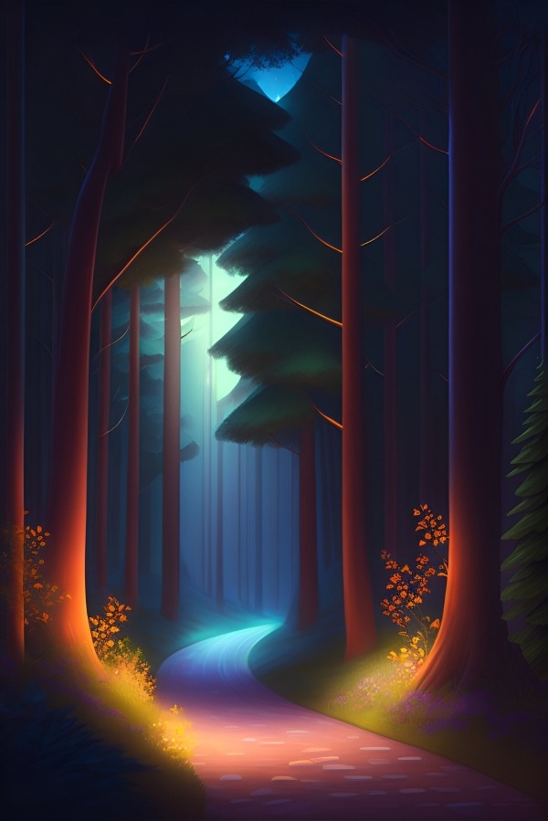 Dark Forest Mobile Phone Wallpaper Image 1