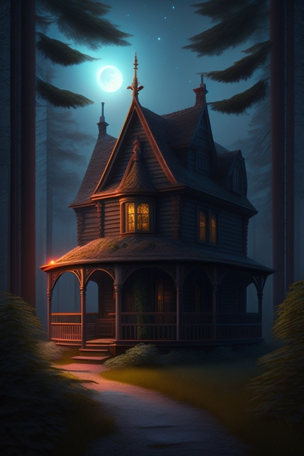 Abandoned Witch House Mobile Phone Wallpaper Image 1