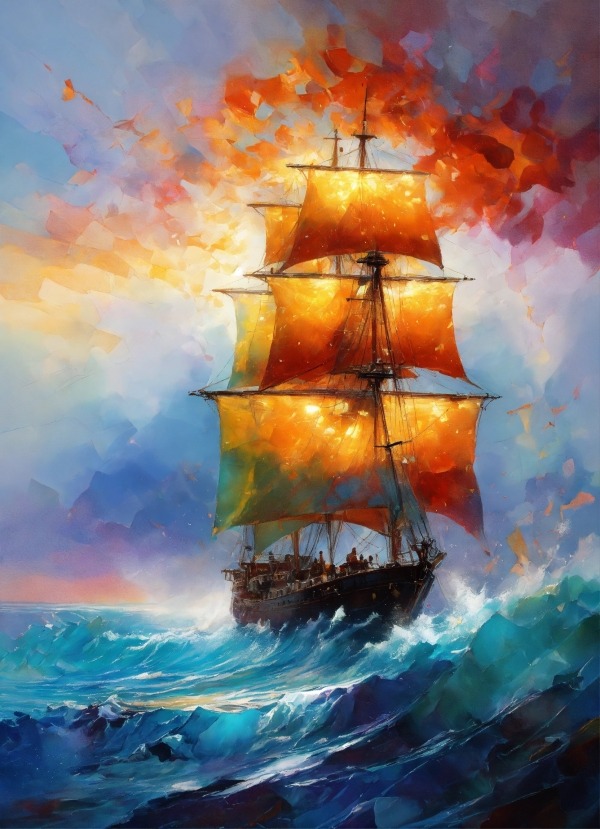 Pirate Ship Mobile Phone Wallpaper Image 1