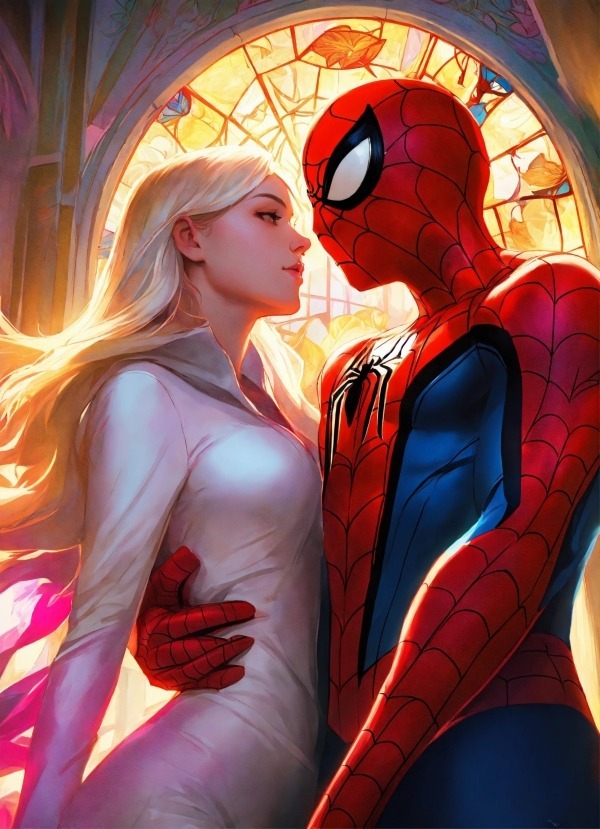 Spiderman And Gwen Mobile Phone Wallpaper Image 1
