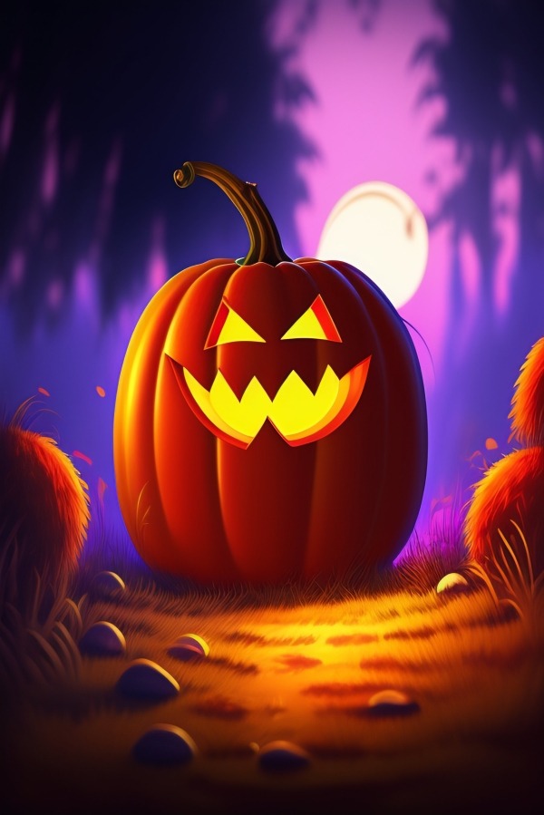 Monster Halloween Mobile Phone Wallpaper Image 1