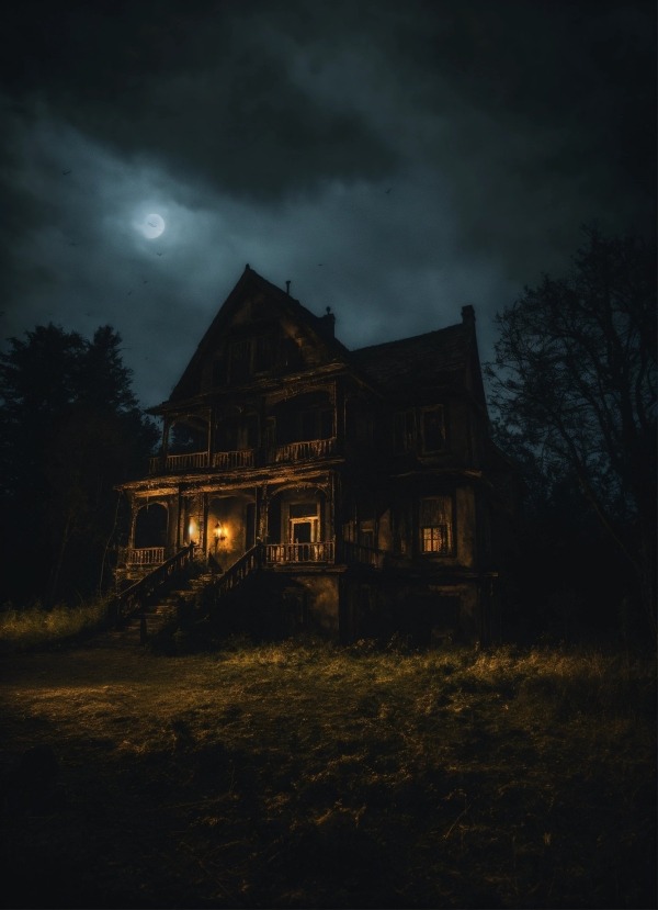 Haunted House Mobile Phone Wallpaper Image 1