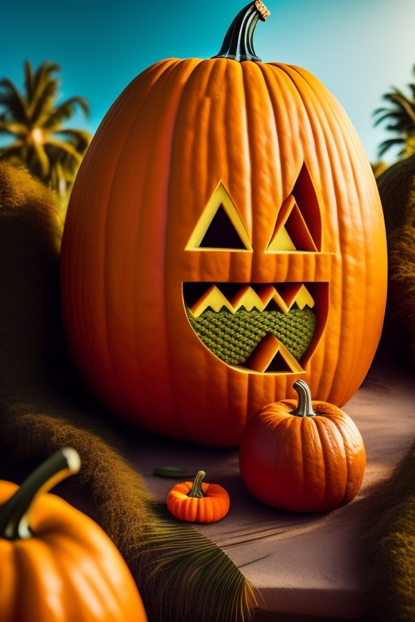 Halloween Pumpkin Mobile Phone Wallpaper Image 1