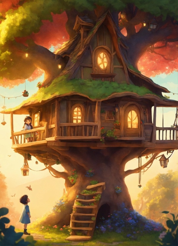 Tree House Mobile Phone Wallpaper Image 1