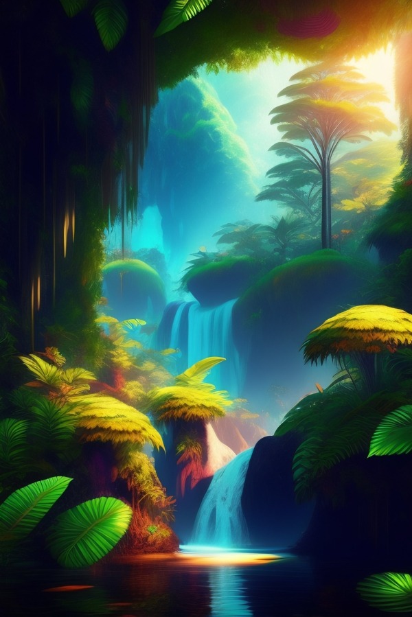 Beautiful Jungle Mobile Phone Wallpaper Image 1