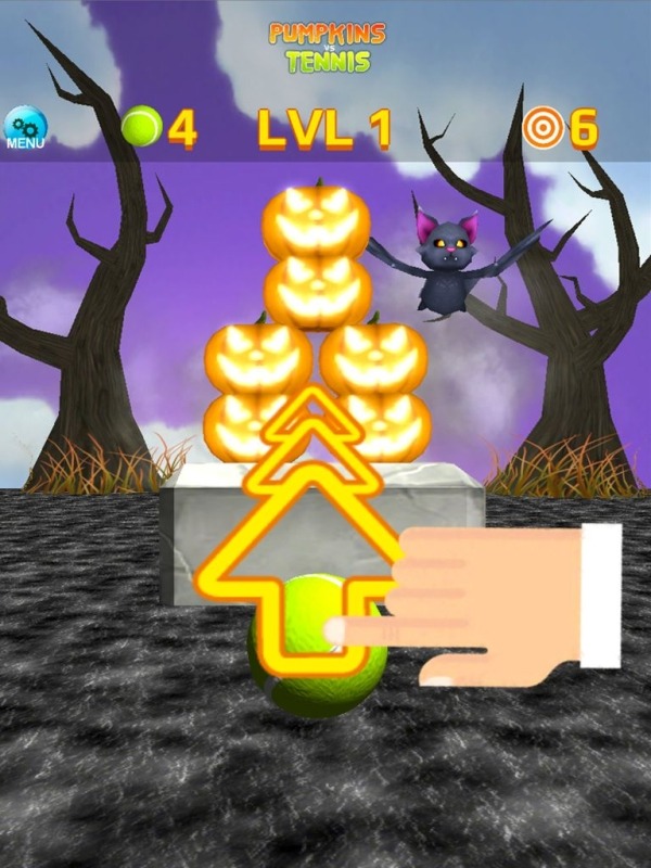 Pumpkins Vs Tennis Knockdown Android Game Image 1