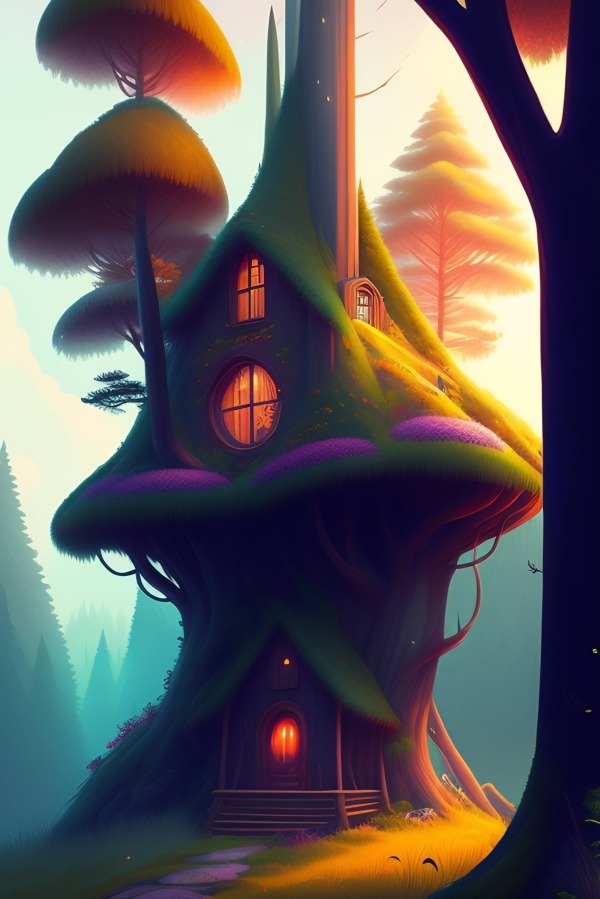 Tree House Mobile Phone Wallpaper Image 1