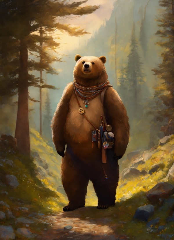 Brown Bear Mobile Phone Wallpaper Image 1