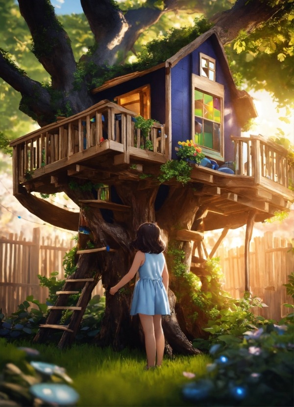 Tree House Mobile Phone Wallpaper Image 1