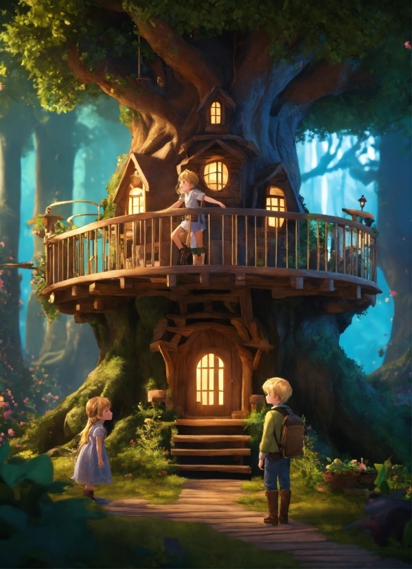 Tree House Mobile Phone Wallpaper Image 1