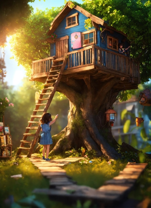 Tree House Mobile Phone Wallpaper Image 1