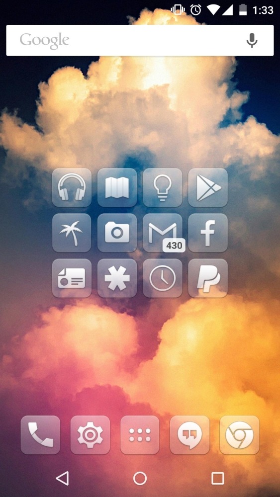 Glasklart Go Launcher Android Theme Image 1