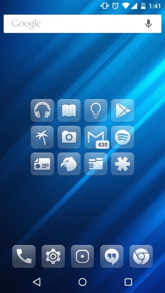 Glasklart Go Launcher Android Theme Image 3