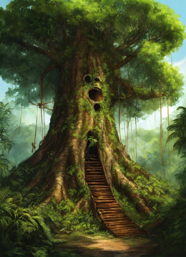 Tree House Mobile Phone Wallpaper Image 1