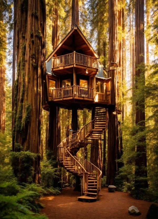 Tree House Mobile Phone Wallpaper Image 1