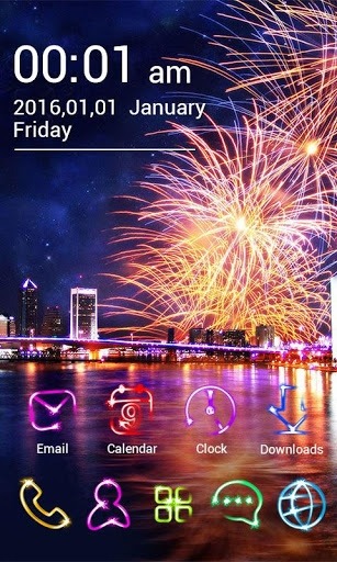 New Year Go Launcher Android Theme Image 2