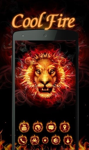 Cool Fire Go Launcher Android Theme Image 1