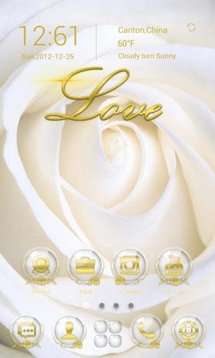 Rose Love Go Launcher Android Theme Image 2