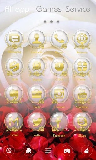 Rose Love Go Launcher Android Theme Image 3