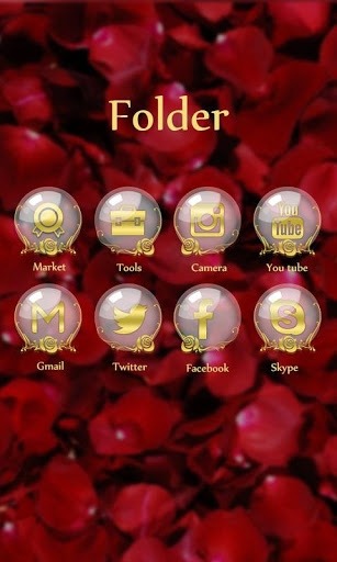Rose Love Go Launcher Android Theme Image 4