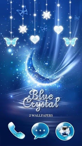 Blue Crystal Go Launcher Android Theme Image 1