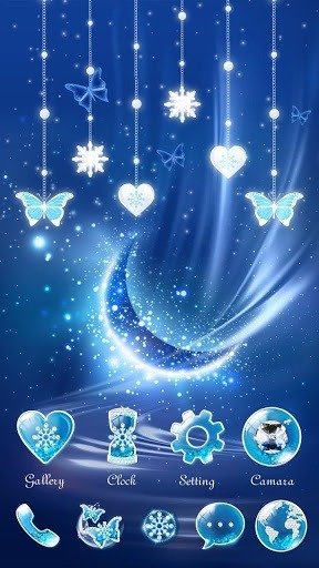 Blue Crystal Go Launcher Android Theme Image 2