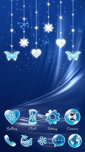 Blue Crystal Go Launcher Android Theme Image 3