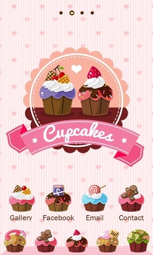 Cupcakes Go Launcher Android Theme Image 1