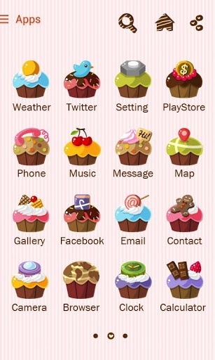 Cupcakes Go Launcher Android Theme Image 2