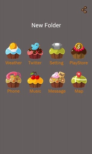 Cupcakes Go Launcher Android Theme Image 3