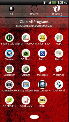 Red &amp; White Go Launcher Android Theme Image 4