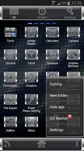 GLASS Go Launcher Android Theme Image 2