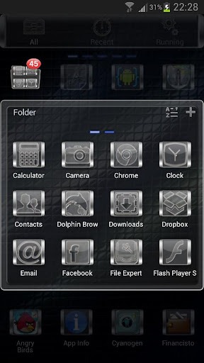 GLASS Go Launcher Android Theme Image 3