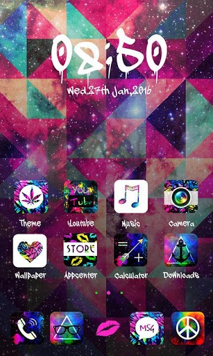 Tie Dye Go Launcher Android Theme Image 1