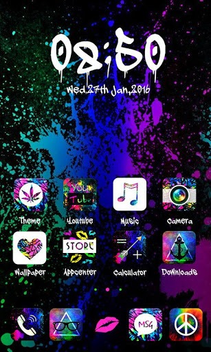 Tie Dye Go Launcher Android Theme Image 2