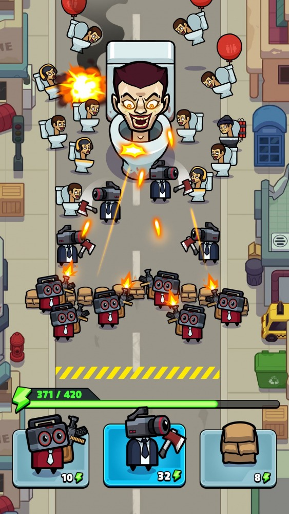 Toilet Fight: Police Vs Zombie Android Game Image 1