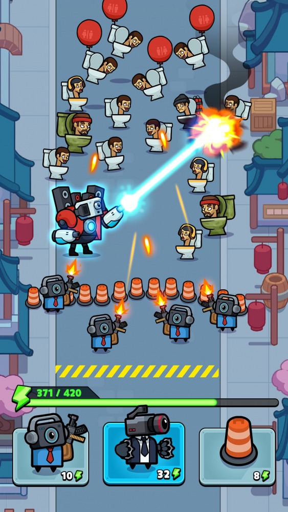 Toilet Fight: Police Vs Zombie Android Game Image 2