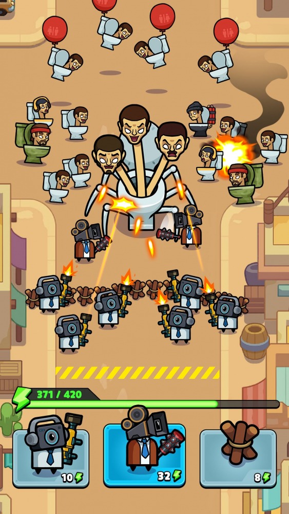 Toilet Fight: Police Vs Zombie Android Game Image 3