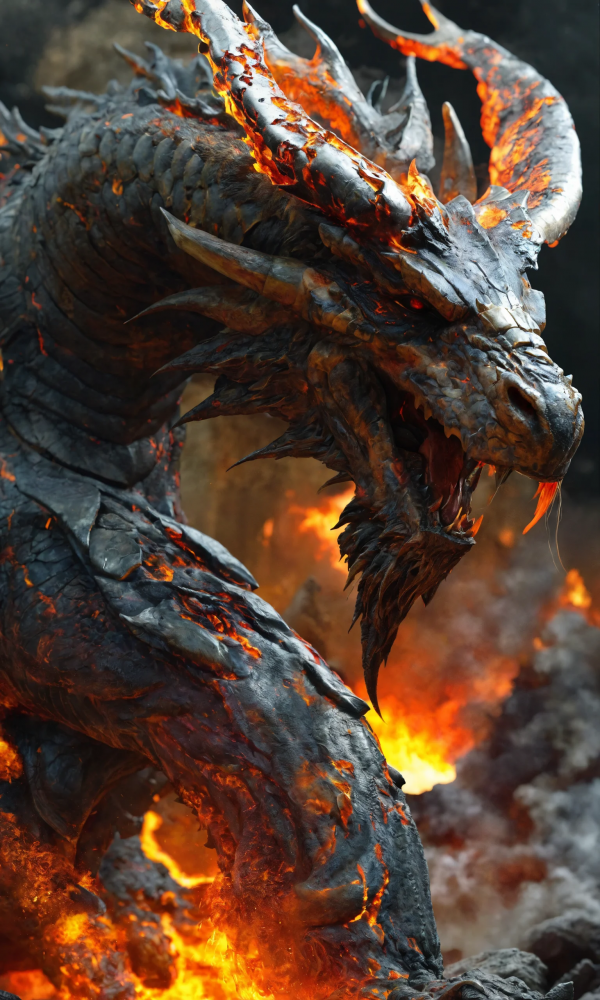 Firebreathing Dragon Mobile Phone Wallpaper Image 1