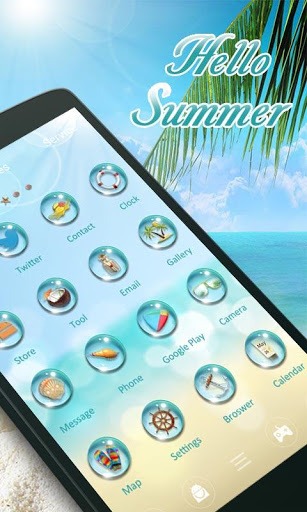 Hello Summer Go Launcher Android Theme Image 1