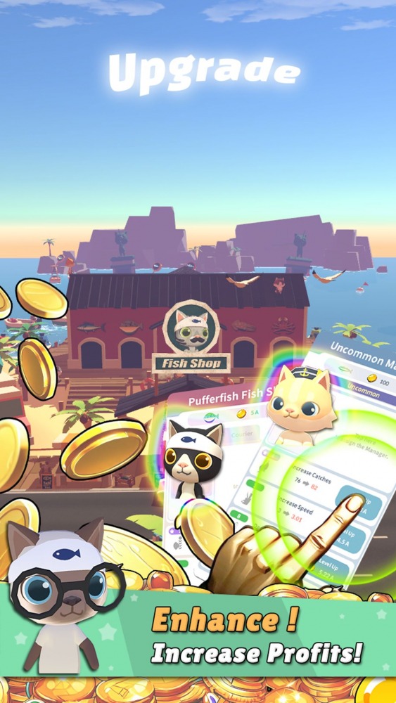 The Cat Fishing Village Android Game Image 2