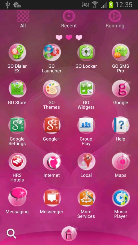 Hearts Go Launcher Android Theme Image 3