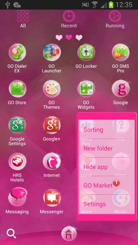 Hearts Go Launcher Android Theme Image 4