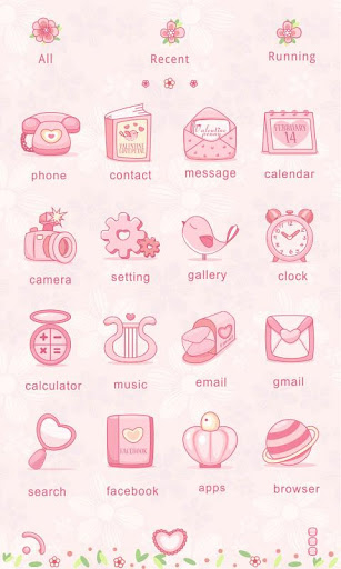 Love Petal Go Launcher Android Theme Image 3