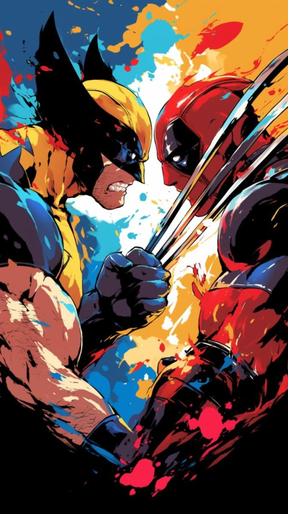 Deadpool &amp; Wolverine Mobile Phone Wallpaper Image 1