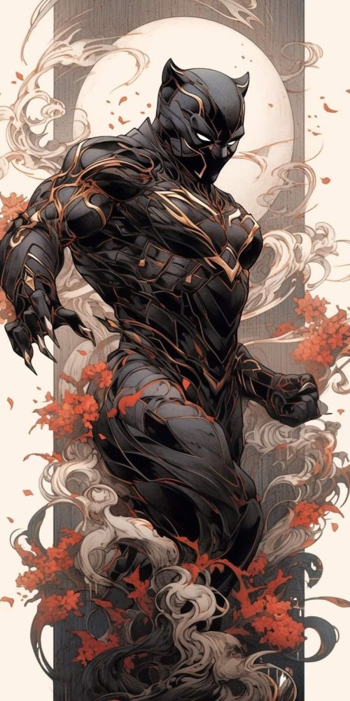 Black Panther Mobile Phone Wallpaper Image 1