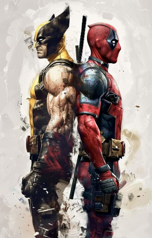 Deadpool &amp; Wolverine Mobile Phone Wallpaper Image 1