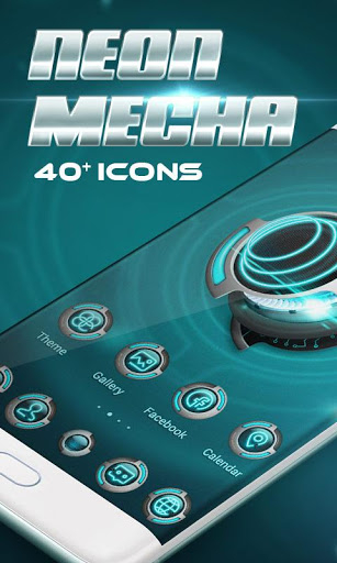 Neon Mecha Go Launcher Android Theme Image 1